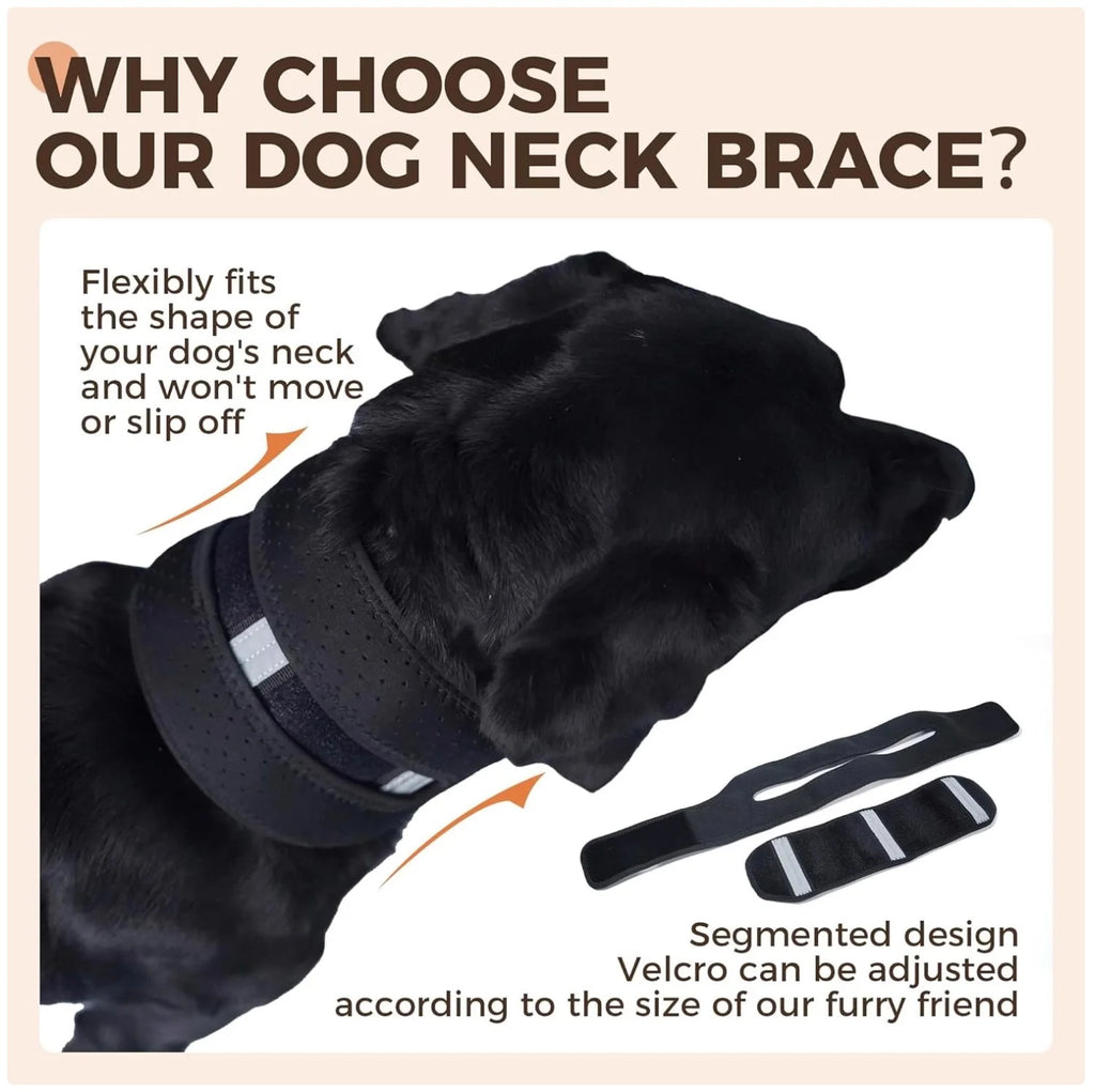 Dog Neck Support Collar - Soft Recovery Collar Alternative to Plastic Cones