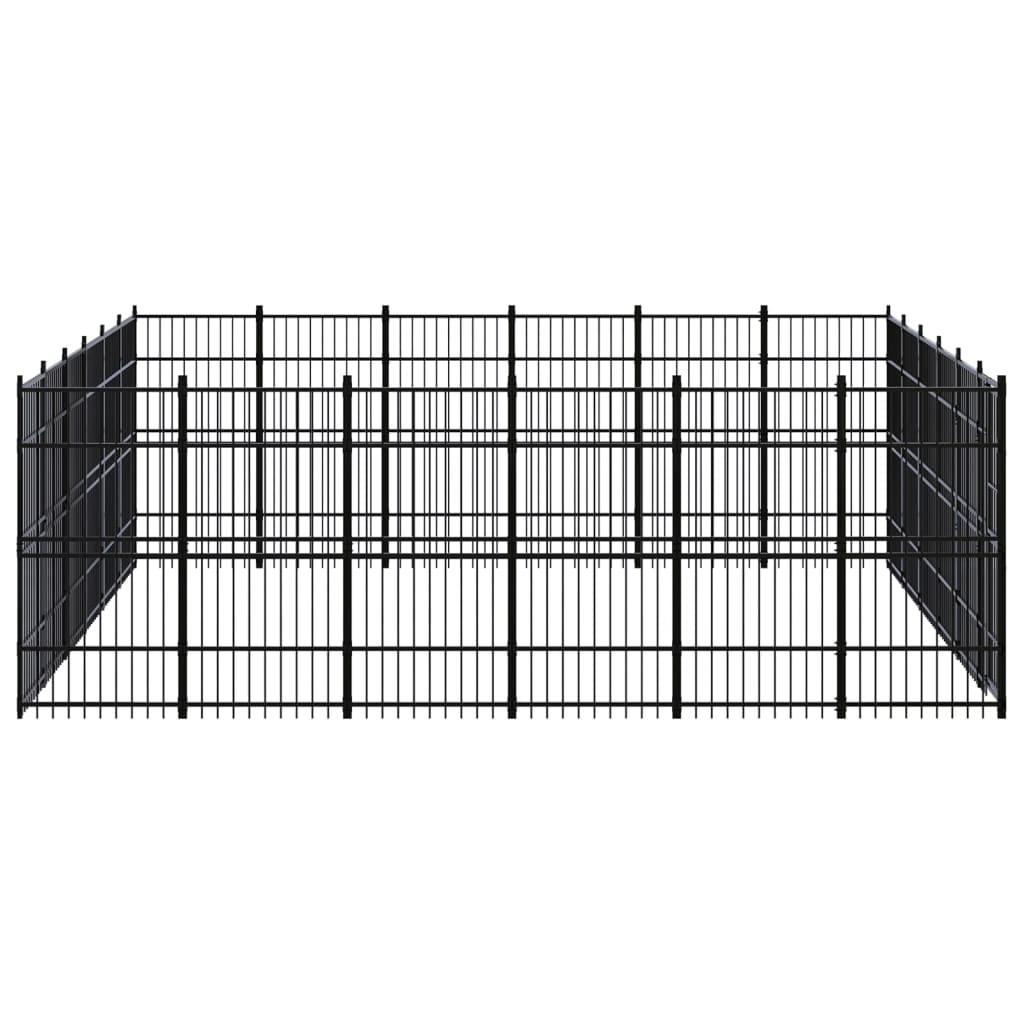 NNEVL Outdoor Dog Kennel Steel 33.18 m²