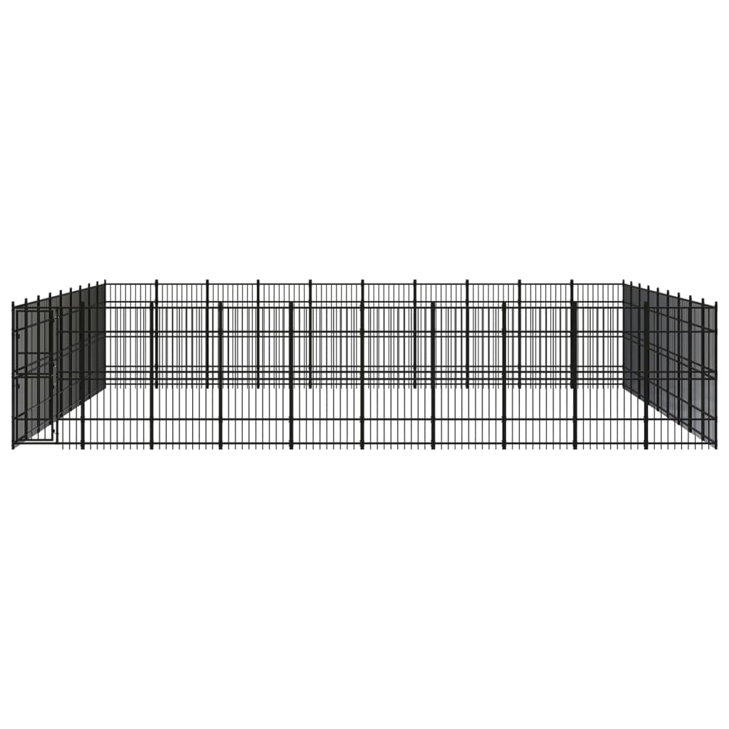 NNEVL Outdoor Dog Kennel Steel 82.94 m²