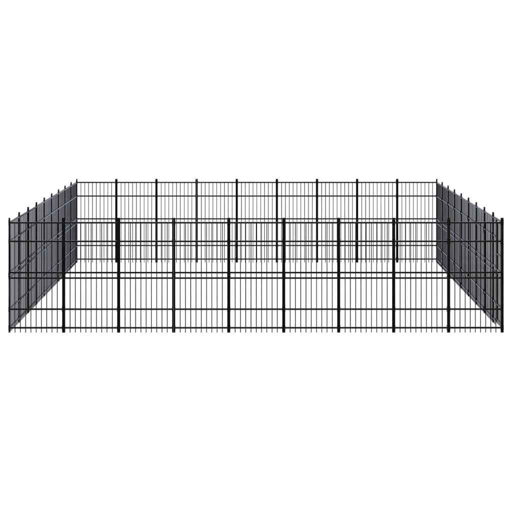 NNEVL Outdoor Dog Kennel Steel 82.94 m²