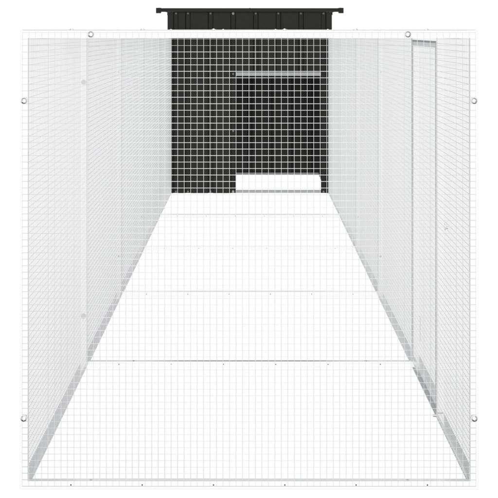 NNEVL Chicken Cage Anthracite 600x91x100 cm Galvanised Steel