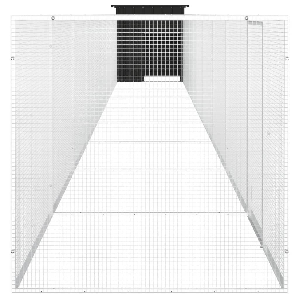 NNEVL Chicken Cage Anthracite 900x91x100 cm Galvanised Steel