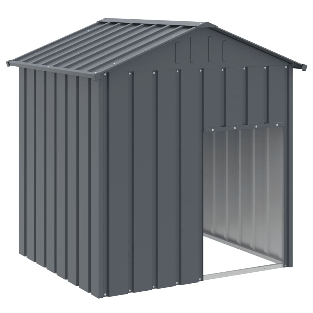 NNEVL Dog House with Roof Anthracite 117x103x123 cm Galvanised Steel