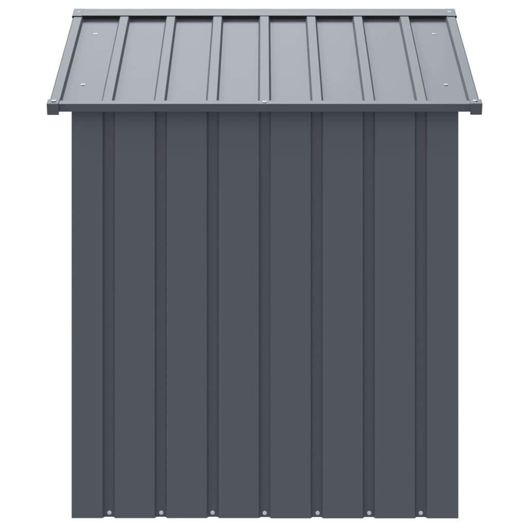 NNEVL Dog House with Roof Anthracite 117x103x123 cm Galvanised Steel
