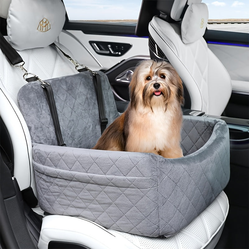 NNETM Portable Dog Car Seat with Safety Strap